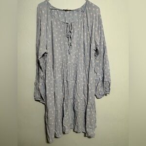 American Eagle brand dress light blue floral print 3/4 length sleeves women’s 2X